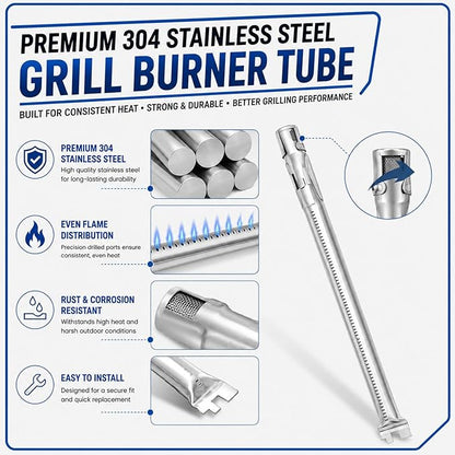 Flavorizer Bars,Heat Deflectors,Grill Burner and Grill Grid for Weber Genesis II 300/LX 300, GS4 Genesis ii E-310 ii E-315 ii E/S335 ii se-335 Grill