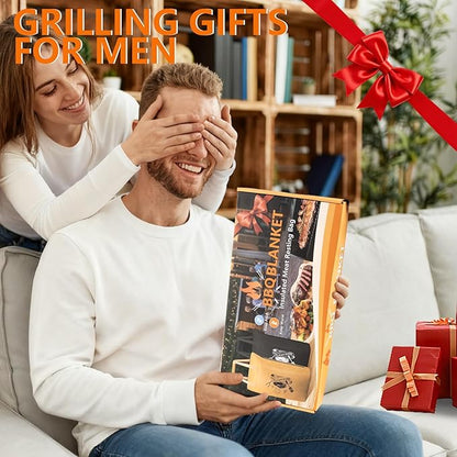 BBQ Blanket for Resting Meat,Barbecue Blanket for Resting Meat,21 Inch BBQ Blanket Meat Resting Bag,Reusable Smoker Grilling Meat Insulated Brisket Bag Grilling Gifts for Men (Yellow-with Gift Box)