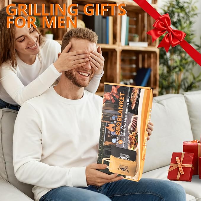 BBQ Blanket for Resting Meat, Reusable Smoker Grilling Meat Insulated Brisket Resting Blanket Bag, Smoker Meat Resting Blanket Bag for Men, Dad, BBQ Lovers, Christmas Gifts&Stocking Stuffers