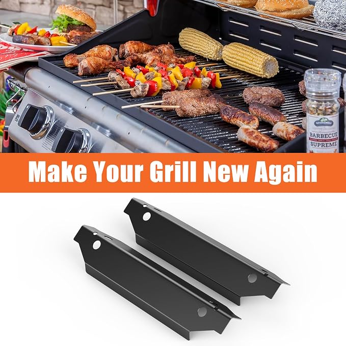 Grill Heat Plates Replacement Parts for Dyna-Glo 3 Burner Gas Grill, Porcelain Steel Heat Tents for Dyna-Glo DGC310CNP-D, DGC310RNP-D, DGC310BNP-D Grill Models, 3 Pack