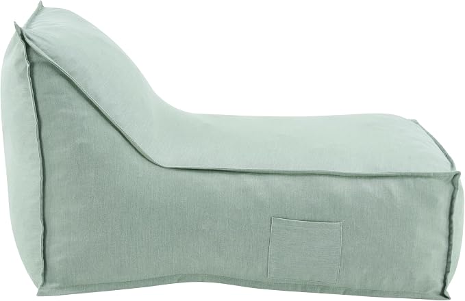 Christopher Knight Home Venny 48" L Outdoor Bean Bag Chair Set of 2, Fabric Bean Bag Chair for Adults and Kids, Indoor/Outdoor Sun Lounger, Patio Lounge Chair Set of 2, Mint