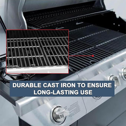 Grill Replacement Parts for Nexgrill 5 Burner 720-0888, 720-0888N, 720-0888S, 4 Burner 720-0830H, 17 Inch Cast Iron BBQ Grill Cooking Grates, Burner Tubes, Grill Heat Shields Plates, Grill Igniters.