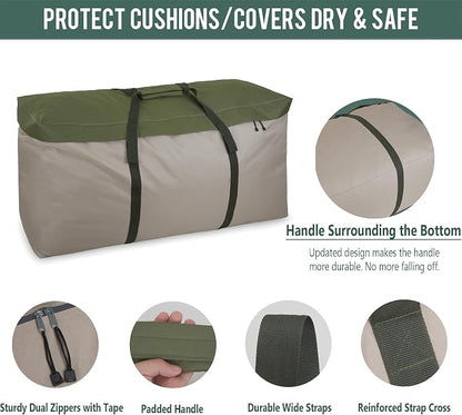 Rachmi Cushion Storage Bag (152 Gal) 60 Inch with Zipper & Padded Handle, Outdoor Oversized Heavy Duty 600D Water-resistant Moving Bag, (60"Wx20"Dx29"H, Extra Large)