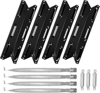 BQMAX Grill Parts for Kenmore 4 Burner Grill 146.34611410 146.23678310 146.10016510 146.23679310 146.16142210 146.23673310 Heat Plate & Burner Kit for Kenmore Grill Replacement Parts