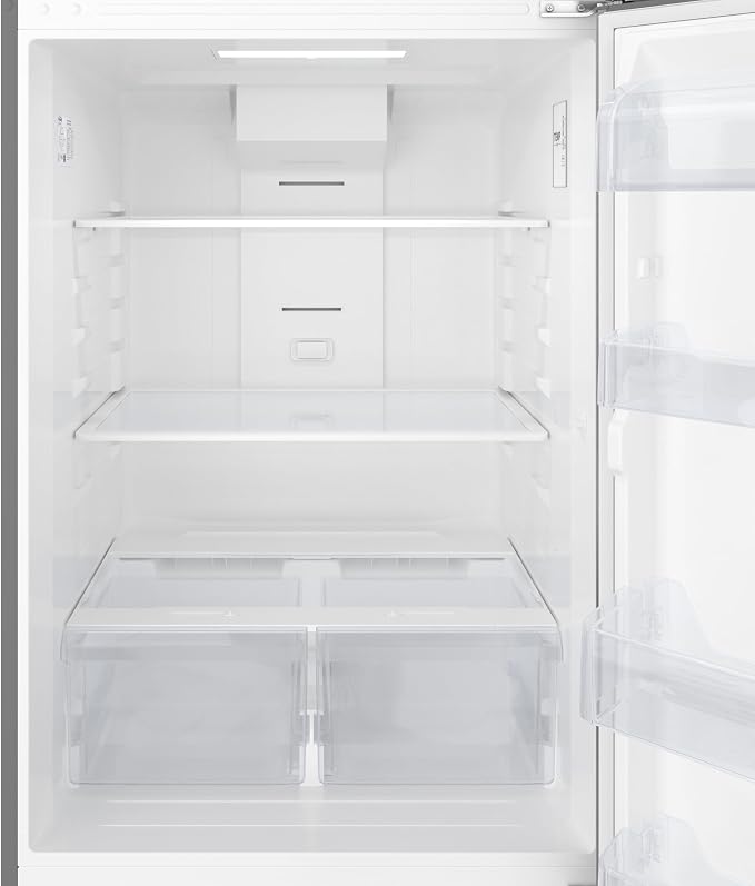 KoolMore 30 Inch 18 Cu Ft Top Freezer Refrigerator, Stainless Steel, Freestanding Full Size Fridge Freezer for Home Kitchen or Garage