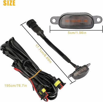 3X Smoked Lens Amber LED Front Grille Running Lights Lamps for