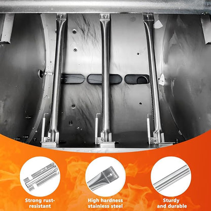 Hisencn Grill Kit with Burners, Plates & Igniter for Char-Griller 3070 | Replacement Parts for Char-Griller Texas Trio 3070 Grill, Durable & Easy Install