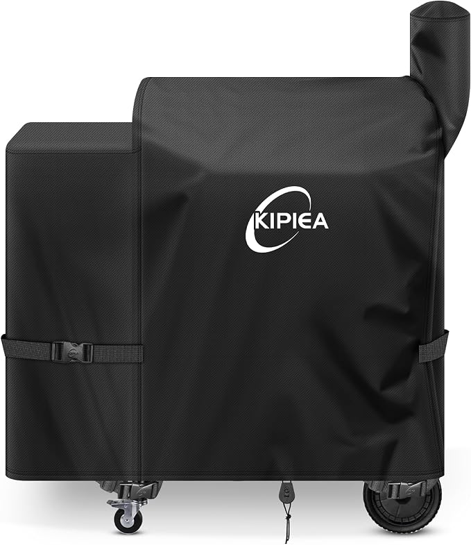 Pellet Grill Cover for Z Grills 700, 600D Waterproof Smoker Cover | Heavy Duty, UV Resistant, No Tear, No Fading, 4 Windproof Buckles, drawstring, 2 side buckles
