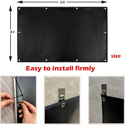 4' X 6' Extra Large Heat Shield for the Grill, Fireproof Heat Shield for Grill,Protecting Deck Railing Wall from Grill Heat and Oil Stain,Prevent Fence and Wall from Being Blackened by BBQ Smoke。