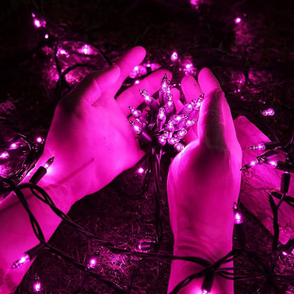 Toodour Purple Halloween Lights, 75ft 300 Count Incandescent String Lights | UL Certified Connectable Mini Bulbs Purple Lights for Home, Garden, Porch, Yard, Patio, Party, Indoor Halloween Decoration