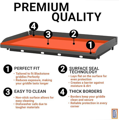 28" XL Premium Silicone Griddle Mat for Blackstone 28 Inch XL Grill, Heavy Duty Food Grade Silicone Griddle Cover, Keep Your Grill Clean and Rust-Free All Year Long
