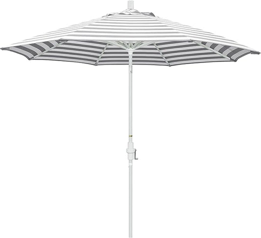 California Umbrella GSCU908170-F95 Golden State Series Patio Umbrella, Gray/White