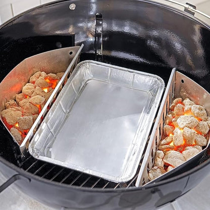 Drip Pans for Weber, Disposable Aluminum Foil Grease Trays for Weber Grills, Universal Replacement Liners for Weber Series, 8.6" x 6", 200 Pcs