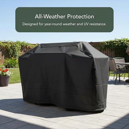 Covermates Island Grill Cover - Rip-Resistant Water-Resistant All-Weather Outdoor BBQ Cover with Mesh Vents, Heavy-Duty 600D Polyester Protection for Large Island Grills, 110 Inch, Ripstop Black