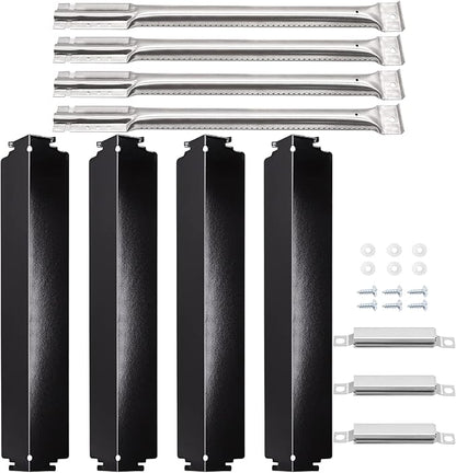 Yiming Grill Replacement Parts for Charbroil 463268008, 463268007, 463268606, 463248108, 463268706 Grill Models. Grill Heat Shields, Burner Tubes and Carryover Tube for Charbroil Replacement Parts.