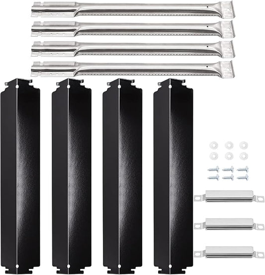 Yiming Grill Replacement Parts for Charbroil 463268008, 463268007, 463268606, 463248108, 463268706 Grill Models. Grill Heat Shields, Burner Tubes and Carryover Tube for Charbroil Replacement Parts.