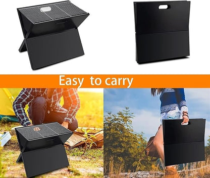 Foldable and Portable Outdoor Folding Charcoal Grill Portable Barbecue Lightweight Table For Camping Heat Resistant