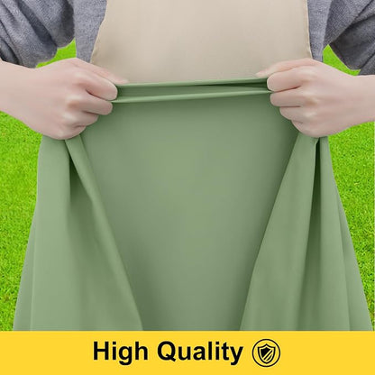 Smiry Picnic Table Cover with Bench Covers, Waterproof Elastic Fitted Polyester Tablecloths for 4 Ft Rectangle Tables, Washable Windproof Tablecloth for Camping, Outdoor (Sage Green, 24x48 Inches)