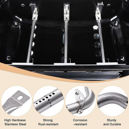 Expert Grill XG10-101-002-02 3-Burner Gas Grill Parts - 3-Pack Heat Plates and Burner Tubes