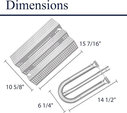 92461 Stainless Steel Heat Plate and Grill Burner Repair Kit Replacement Grill Parts for American Outdoor Grill Gas Grill Models