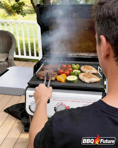 Full Size Griddle Inserts for Weber Spirit 300 Series(2025 Models) and Spirit 200 Series, 7637 Flat Top Grill Part for Weber Spirit E310 E325 EP325(2025), GS4 Spirit I & II E210 E220, Carbon steel