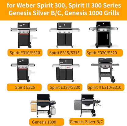 Hongso 17.5" SUS304 Stainless Steel Grill Grates for Weber Spirit E-310, Weber Spirit 300 and GS4 II 300 Series E & S 310 315 320 325 330 SP320, Genesis Silver/Gold B & C, Genesis 1000 Grill 7638 7639