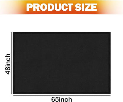 65 x 48 Inch Under Grill Mats for Blackstone, Large Double Sided Fireproof Outdoor Grill Mat, Reusable BBQ Mat Protector for Deck, Fit Patio, Indoor Fireplace, Easy to Clean