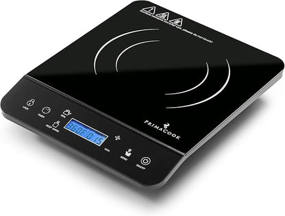 1800W Portable Induction Cooktop Burner – 20 Temperature Settings, 18 Power Levels, 10-Hour Timer – Countertop Electric Hot Plate for RV, Canning, Dorm, Kitchen – Child Safety Lock (Black) | 1800W, 20 Temp Settings, 18 Power Levels, 10-Hr Timer, Cannin...