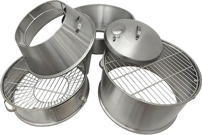Commercial Charcoal Roast Duck Oven 23.6x53 Inches Stainless Steel 3 Tier Barbecue Grill BBQ Beijing Duck Turkey Roasting Machine with Detachable Shelf and Hooks for Chicken Vegetables Lamb