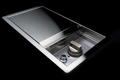 Spire Built-in 18000BTUs Searing Side Burner with Lid, Stainless Steel | Offers Drop-In Side Burner, Outdoor Propane Grill & Cooking, Convertible to Natural Gas, for BBQ Grill Island