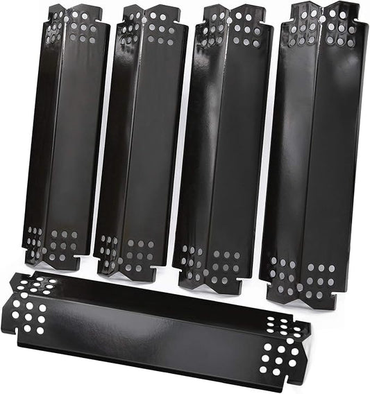 Flame Tamers Replacement for Nexgrill 720-0888N 720-0888 720-0888A Grills, 5 Pack Grill Heat Plates Heat Shields Burner Covers for Nexgrill 720-0888N 5-Burner 720-0888 Grills, Porcelain Steel