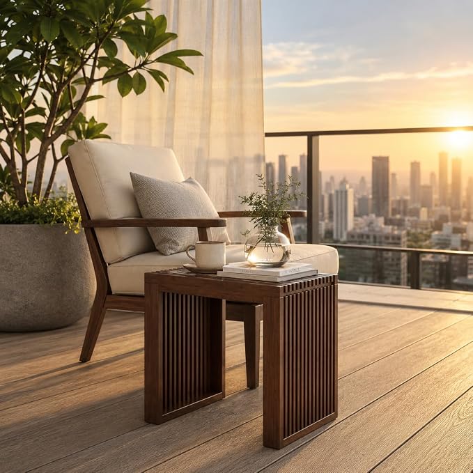 APRTAT Bamboo Dining Bench 17-Inch Indoor Wood Shoe Rack Bench for Entryway | Easy Assemble, Sturdy & Durable,Slatted Design,Versatile Everyday Seating,Living Room Hallway Bedroom Bathroom