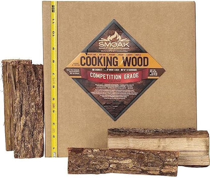 Smoak Firewood Cooking Wood Logs - USDA Certified Kiln Dried (8inch Pieces, 20-25lbs - Maple)