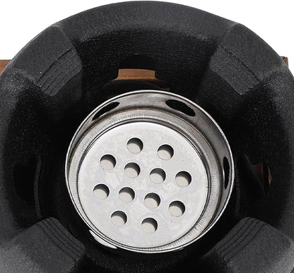 Japanese Style BBQ Grill, Portable Round Hibachi Charcoal Stove with Heat Resistant Design and Removable Ash Tray for Yakiniku, Yakitori, Robata, Takoyaki, and Outdoor Indoor Barbecue (5.9 inch)