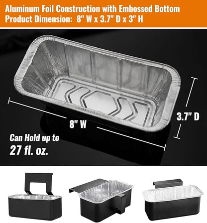 NUPICK 20 Pack Grease Cup Liners for Blackstone 17"/28"/36" Griddle, Drip Pan Liners for Blackstone 5017, Disposable Aluminum Foil Drip Pan Liner
