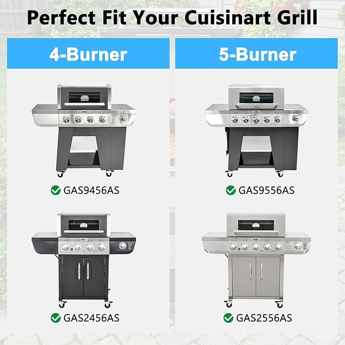 Grill Replacement Parts for Cuisinart GAS9456AS GAS2456AS GAS9556AS GAS2556AS, Grill Parts for Cuisinart 4 Burner Gas Grill GAS9456AS, Cuisinart 5 Burner Gas Grill GAS9556AS GAS2556AS