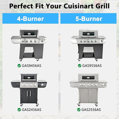 Grill Parts for Cuisinart GAS9556AS GAS9456AS GAS2556AS GAS2456AS, BBQ Grill Replacement Parts for Cuisinart 5 Burner Gas Grill GAS9556AS GAS2556AS, Cuisinart 4 Burner Gas Grill GAS9456AS