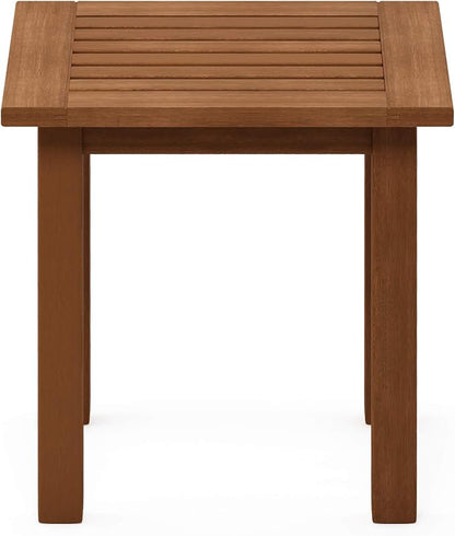 Furinno FG18506 Tioman Hardwood Patio Furniture Outdoor End Table, Natural