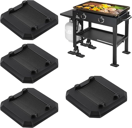 4 PCs 1/4'' Griddle Leveling Shims Kit Compatible with Blackstone Griddle, Rubber Grill Levelers Outdoor for Most Grills, Keep Flat Top Grill in Level, Patent Pending