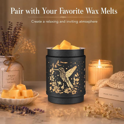 kobodon Wax Melt Warmer Hummingbird Metal Wax Warmer for Scented Wax | Electric Fragrance Candle Oil Burner 2 in 1 Wax Melts as Gifts for Moms Grandma Women Girls