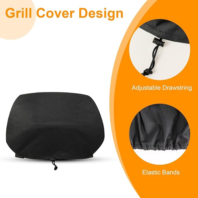 Demao Premium Outdoor Grill Cover,600D Oxford Fabric with Heat-Resistant Lining, Fits for Ninja Woodfire Pro Premium XL(OG800&OG900 Series), Weatherproof & Anti-Dust BBQ Protector-Only Cover