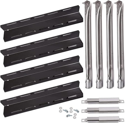Hiorucet Grill Replacement Parts for Ken/More 146.34611410, 146.23673310, 146.23678310, 146.47468610, 146.16142210 Gas Grills, Grill Burner Tube, Heat Plate Shield, Crossover Tube Replacement Kit.