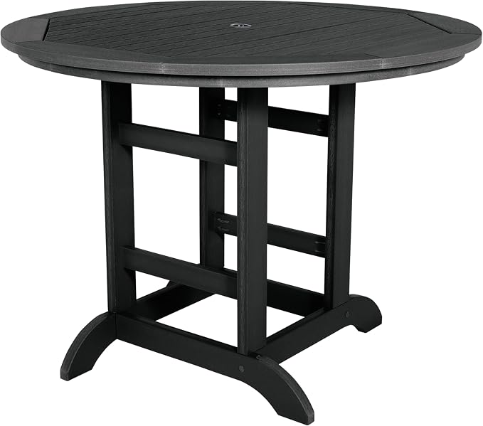 highwood 5 Piece Hamilton Round Counter Height Dining Set, Black