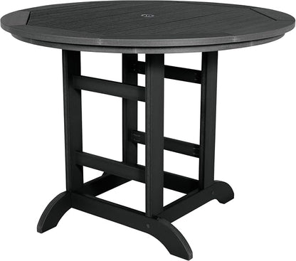 highwood 5 Piece Hamilton Round Counter Height Dining Set, Black