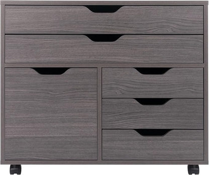 Winsome Halifax Mobile Storage Cabinet with Doors & Drawers, Stylish & Functional Home Storage Cabinet for Filing, Kitchen Organization, Moveable Furniture for Office, Dorms, Apartments