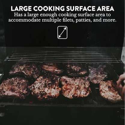 18-Inch Portable Tabletop Charcoal BBQ Grill, 2-Tiered with Side Handles & Lid, Compact Grill & Smoker for Picnic, Tailgate & Outdoor Cooking
