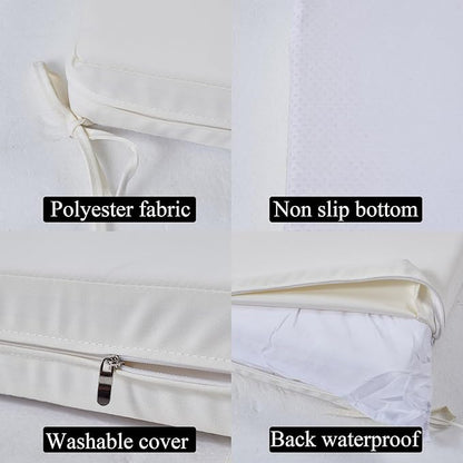 72x21 Inches Chaise Lounge Cushions Outdoor Replacement for Pool Side Waterpoof Patio Lounge Chair Cushions, Beige