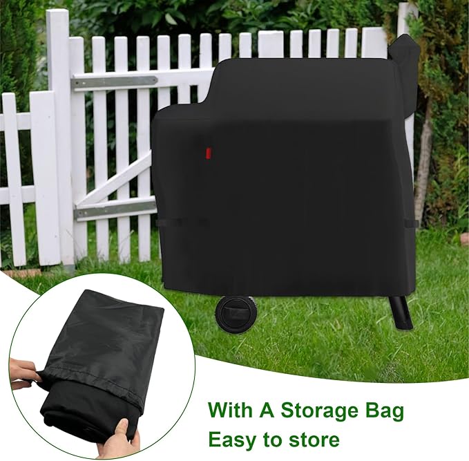 Grill Cover Fits Traeger Pro 575 & Pro 22 (TFB82KLF, TFB57KCL, TFB30KLF, TFB29BKLF) Electric Grill and Smoker,Compared to Traeger BAC503, Cover Geny Outdoor Heavy Duty Waterproof BBQ Grill Cover