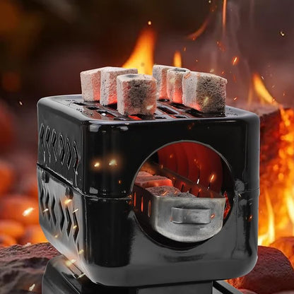 Multipurpose Charcoal Burner 1200W Electric Burners Starters | 1 Heating Zones with Stainless Detachable Tongs, 1200W High Power Cube Coil Multipurpose Burners Fire Starters