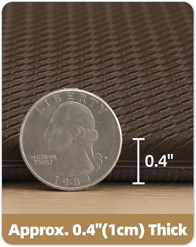 Color&Geometry Anti Fatigue Cushion Kitchen Mat for Floor -24"x71",Wide,Easy Clean, Water & Oil Proof, Anti Slip, Foam Rubber Runner Rug for Front Sink Comfort Standing,Brown